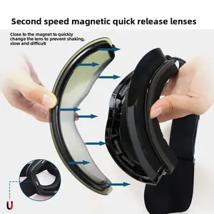 <span class=keywords><strong>Gafas</strong></span> <span class=keywords><strong>de</strong></span> Esquí Magnéticas para Hombre y Mujer, Antivaho, Cilíndricas, Ajustables, con Graduación, Doble Capa <span class=keywords><strong>de</strong></span> TPU, Equipo <span class=keywords><strong>de</strong></span> Esquí - Product Image 2