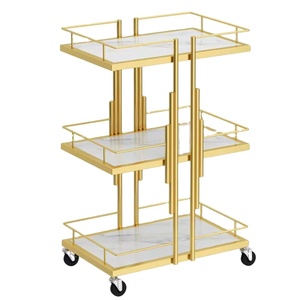 Metal Design Hair Salon & Nail Shop Beauty <b>Trolley</b> with Lockable Wheels for Hospital and Home Office Use - Product Image 1