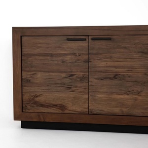 Meuble buffet antique en bois massif de style européen, meuble de rangement créatif, meuble TV mural, armoire latérale - Product Image 6