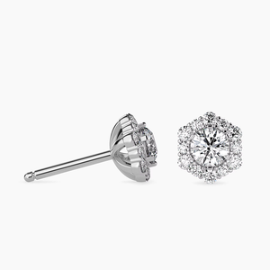 Pendientes de Diamantes de Laboratorio de Corte Brillante de 1.0 Quilates de Lujo, Certificados por IGI, Oro Rosa Amarillo, Joyería para Bodas y Fiestas para Mujer - Product Image 1