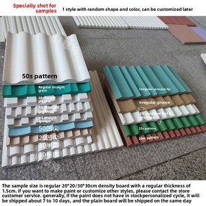 Panneau à vagues personnalisé en bois massif Emboîtement étanche à l'humidité moderne <span class=keywords><strong>Image</strong></span> décorative gaufrée Panneaux muraux cannelés incurvés pour hôtel - Product Image 2