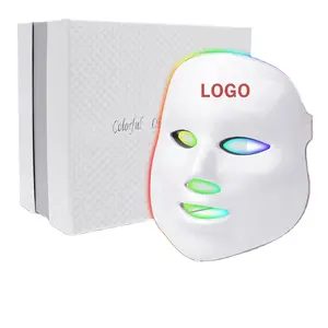 Anti-âge 3D Sommeil Blanchissant Masque Facial Masque Bleu Rouge Thérapie par la Lumière pour le Visage Réduction de l'Acné Masque de Soins de la Peau