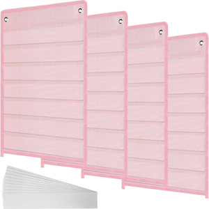 Organizador de Bolsillos de 7 Capas de PET para Enseñanza, Bolsa Magnética Colgante para Pizarra Blanca, para Refrigeradores - Product Image 1