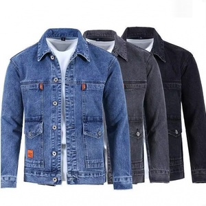 Men Loose <strong>Fitting</strong> Clothing Clothes <strong>Slim</strong> Fit Casual Workwear Denim Coat <strong>Jackets</strong> - Product Image 5
