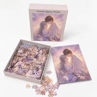 Puzzles personnalisés illustrés et de personnages de bandes dessinées, 500 pièces, personnalisables pour les ventes sur les réseaux sociaux