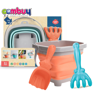 Jeu de plage d'été en plein air, 3 pièces, jouet pliable, seau à sable pour enfants - Product Image 1
