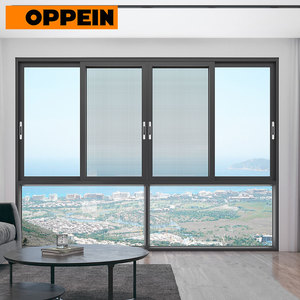OPPEIN moderna <span class=keywords><strong>finestra</strong></span> scorrevole in lega di alluminio per appartamenti insonorizzati in acciaio inox schermo orizzontale per uso residenziale - Product Image 1