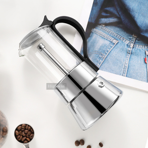 HIGHWIN Stove Espresso Moka Pot 4 tazas 6 tazas <span class=keywords><strong>Cafetera</strong></span> <span class=keywords><strong>italiana</strong></span> de vidrio borosilicato - Product Image 4