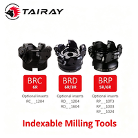 TAIRAY Pemotong Penggilingan Wajah BRP BRD BRC Alat Penggilingan yang Dapat Diindeks untuk Baja, Baja Tahan Karat, Besi, Alat Pemotong Mesin CNC Lathe