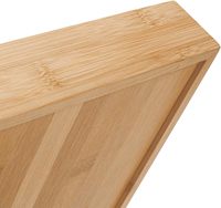 Bandeja Rectangular Multifuncional de Bambú Sólido Moderno, Diseño de Arte Popular Europeo Sostenible para Uso en el Hogar, Baño y Sala de Estar