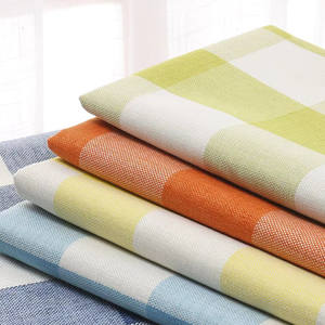 Minimalistische geruite verduisterende linnen/katoenen stof, medium gewicht, effen weving, 220 gsm, geschikt voor handtassen, kussens, autokleding & bankbekleding - Product Image 2