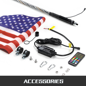 La mejor calidad LANSEKO LED Whips Light 2FT 3FT 4FT 5FT <span class=keywords><strong>1TV</strong></span> 12V con tubo flexible envuelto en PC para accesorios de coche - Product Image 3