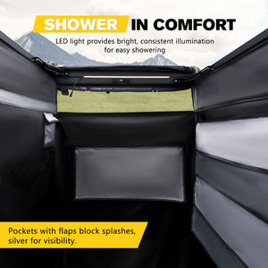 Tenda da Campeggio per Auto con Doccia e WC, Facile da Montare, Altezza Regolabile, Doppio Strato in Poliestere, per Tutte le Stagioni - Product Image 5