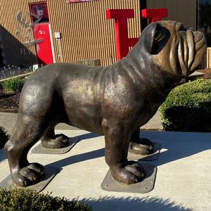 Estatua de perro de bronce pintada en frío vienesa escultura de perro animal de bronce de tamaño natural - Product Image 4