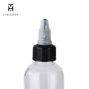 Bouteille compte-gouttes en plastique PET transparent de 3oz, 4oz, 5oz, 8oz, 12oz pour pigments, encre, huile capillaire, sauce, avec bouchon à vis - Product Image 4