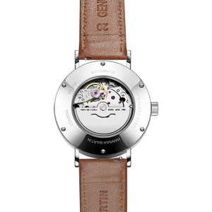 Reloj HANNAH MARTIN de Fábrica, con Logotipo Personalizado OEM, Marca Privada, Acero Inoxidable, Mecánico, Minimalista, Totalmente Automático para Hombre - Product Image 3