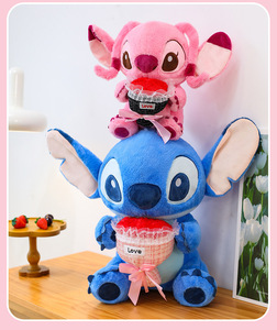Nouvelle Peluche Stitch Rose de Xinhui, Poupée <span class=keywords><strong>Lilo</strong></span> & Stitch, Poupée Stitch Tenant une <span class=keywords><strong>Fleur</strong></span> - Product Image 5