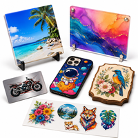 Impresora UV Plana A3 de 35*45cm, Máquina de Impresión UV de Escritorio, Impresora CMYK+Blanco con Barniz para Carcasas de Teléfono, Acrílico, Metal y Vidrio