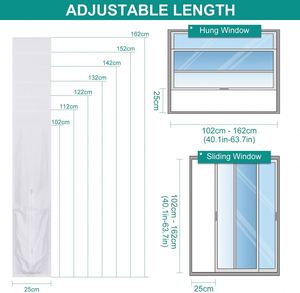 Window Ventilation Kit Adjustable Flexible Pipe Kit <b>Seal</b> <b>Strip</b> for Home Garden Mobile air Conditioning Window - Product Image 5
