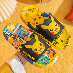 Pantoufles de maison d'été Lovely Cartoon Pokemoned Pika Slipper Beach Travel Sandals Anti-Odor PVC Kids Shoes Wholesale Slippers - Product Image 2