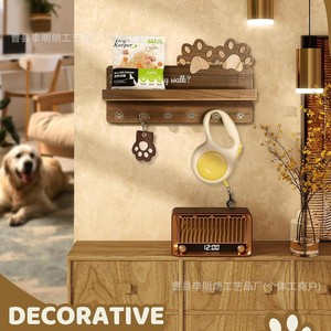 Porte-clés mural pour entrée transfrontalière, crochets muraux pour manteaux et sacs, support de rangement pour laisses de chien et de chat - Product Image 4