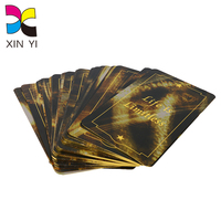 Cartes de Tarot version anglaise, tenues de Tarot en or pour airsoft, cartes de finition
