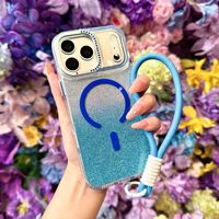Funda Magnética Antideslizante con Purpurina para iPhone 18 Pro Max, Híbrida de TPU y PC, Protección Total, Antihuellas, Antigolpes