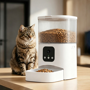 Pet Automatic Feeder Otomatik Mama Kabl Smart Automatic Pet Feeder Wifi Smart Pet Feeder Anti-block Design - Product Image 1
