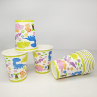 Assiettes en papier à thème animal de dessin animé pour enfants Vaisselle jetable pour dinosaures pour les fournitures de fête d'anniversaire
