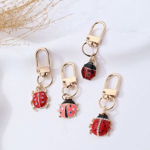 Creative Women's Bag Small Fresh <b>Key</b> Pendant Seven Star Ladybug Inlaid Diamond Metal Keychain - Product Image 2