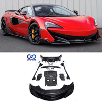 Kit de Carrocería de Fibra de Carbono Estilo 600LT para McLaren 540C 570S Coupé, Parachoques Delantero y Escape, 100% Compatible