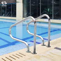 Individuelles Schwimmbadzubehör Griffwerk Stahl 304 316 einfache Installation Poolleiter abnehmbares Schwimmbad-Griffwerk