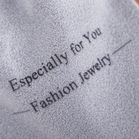 Sacs à bijoux réutilisables doux avec logo personnalisé, pochette cadeau anti-poussière, sac d'emballage à cordon pour cosmétiques