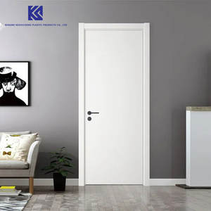 中国供应商的热销40毫米/45毫米WPC门2毫米PVC薄膜中空面板现代室内用途针对沙特市场 - Product Image 3