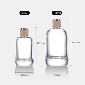 ขวดน้ำหอมแก้วทรงกระบอกใสคุณภาพสูงแบบกำหนดเอง ขนาด 50 มล. 100 มล. พร้อมฝาหนังสีชมพู - Product Image 6