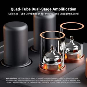 Amplificateur casque à tube à vide Fosi Audio GR70, amplificateur casque rétro classe A avec pré<span class=keywords><strong>ampli</strong></span> mini Hifi 5654W*2 - Product Image 2