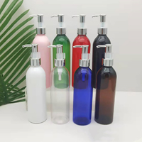 Penjualan Laris 2022 Botol Losion 250Ml Kosong Plastik Bentuk Bulat dengan Pompa Elektrokimia Aluminium Perak Emas
