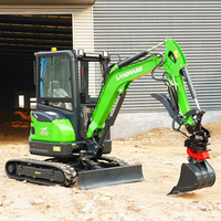 Miniexcavadora Agrícola Orchard Trenching de Alto Torque, Multifuncional, Hidráulica, de Bajo Consumo de Combustible, 2.5 Toneladas, en Venta