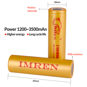 미국 주식 IMREN 18650 배터리 2100mah 50A 3.7v 3.6v 리튬 리튬 이온 전지 충전식 Inr18650 원통형 3 차 Akku - Product Image 5