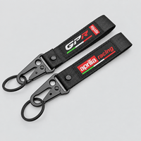 Dragonne tressée pour clé de voiture avec mousqueton et anneau de suspension, sangle de poignet colorée avec étiquette logo pour accessoires automobiles, vente en gros
