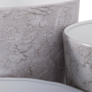 Set di 3 vasi effetto marmo con base dorata per decorazioni interne ed esterne - Product Image 5