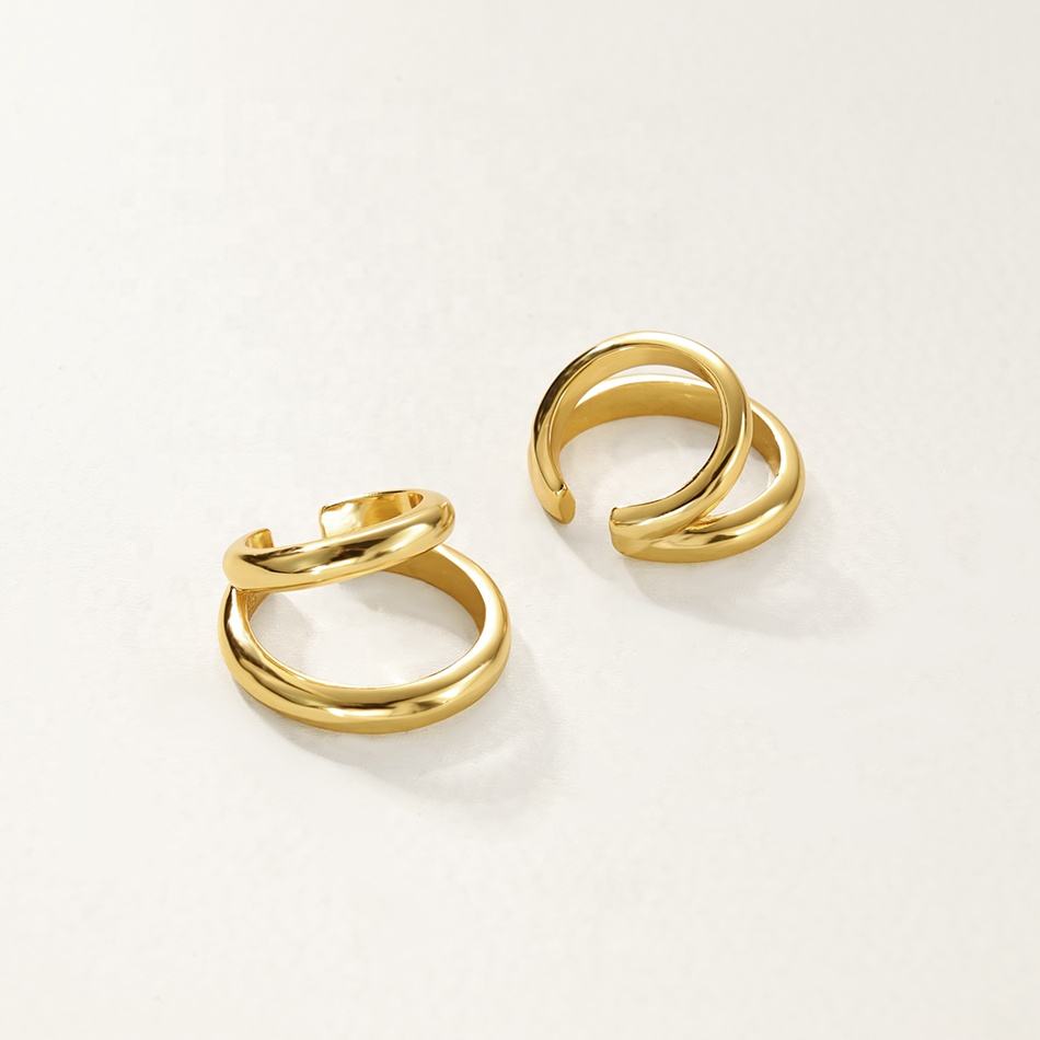 Nagosa Fine Jewelry 18k Gold Vermeil 925 Sterling Silver Double