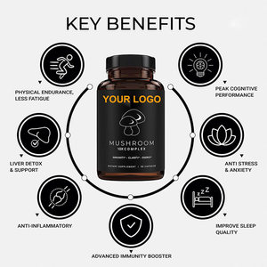 OEM bulmaca beyin desteği mantar takviyesi organik aslan Mane <span class=keywords><strong>Lingzhi</strong></span> <span class=keywords><strong>Cordyceps</strong></span> kapsüller 10 in 1 <span class=keywords><strong>Lingzhi</strong></span> özü kapsüller - Product Image 2