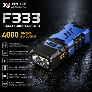 XINJUE F333Outdoor Aluminum Alloy <strong>Flashlight</strong> F333 Mini Portable Multi-function Magnetic Charging Strobe Mode Long <strong>EDC</strong> - Product Image 1