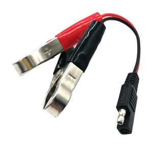 연장 코드 배선 하네스 PVC 충전 용 12V SAE 2 핀 퀵 분리 어댑터 커넥터 악어 클립 클램프 - Product Image 4