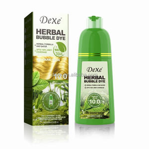 DEXE Original de Fábrica de China a Precio Bajo y Económico Champú Tinte de Burbujas a Base de Hierbas para el Cabello <span class=keywords><strong>Rubio</strong></span> Dorado Castaño Negro para Hombres y Mujeres OEM - Product Image 3