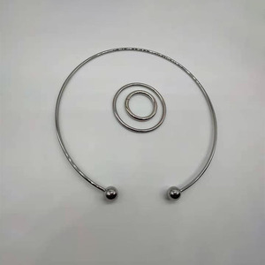 Anillos de cuello metálicos sencillos para mujer, gargantillas de aleación para uso diario, diseño clásico, origen Shenzhen - Product Image 2