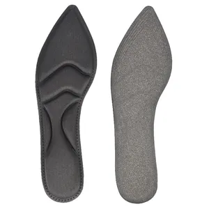 Бесплатный образец, женские обрезные дышащие высокоэластичные губки из пены с эффектом памяти, мягкие удобные стельки на высоком каблуке 4D