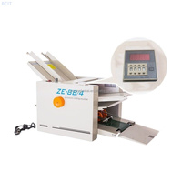 Plieuse de papier BC-ZE8B4 pour brochures, alimentation par chargeur de papier, pliage précis et stable pour dépliants, travail manuel en petites séries d'impression