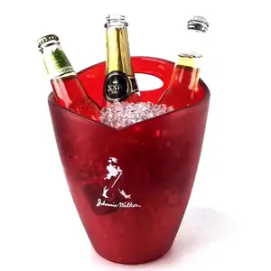 Eis kübel Kühler Champagner Trink plastik Klar Acryl Eimer 6 Flaschen Camping Custom Logo Vintage Wein kühler